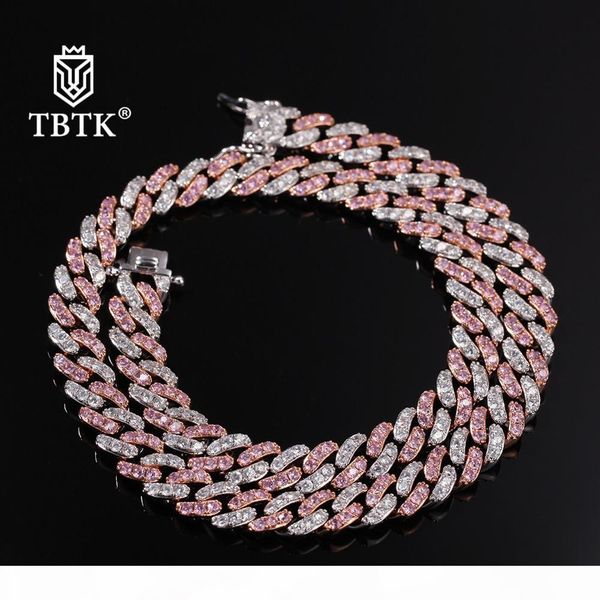 tbtk 9mm iced out women choker necklace silver rose gold cuban link with white &pink cubic zirconia chain jewelry
tbtk 9mm iced out women choker necklace silver rose gold cuban link with white &pink cubic zirconia chain jewelry