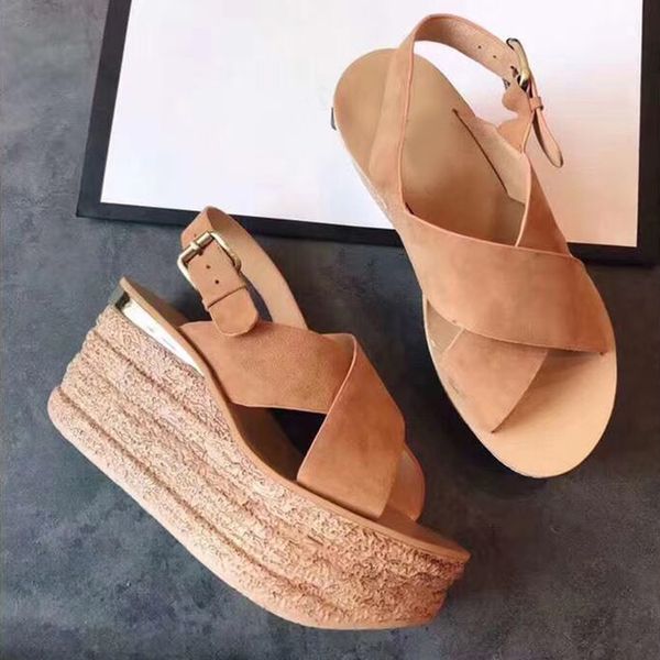 platform wedge high-heeled suede shoes female new bohemian thick bottom abkle strap wooden heel crossover gladiator sandals, Black
platform wedge high-heeled suede shoes female new bohemian thick bottom abkle strap wooden heel crossover gladiator sandals, Black