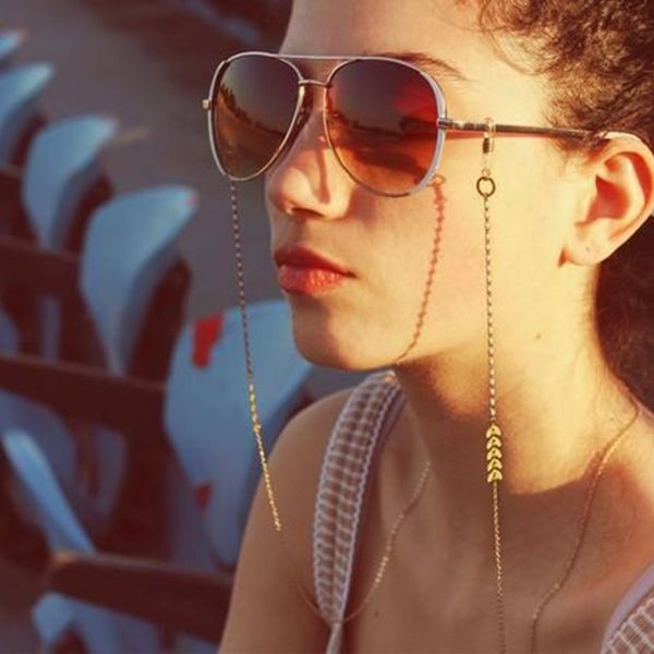 sunglasses frames women's literary youth all-match trend chain anti-skid glasses v-shaped airplane tassel for women, Silver
sunglasses frames women's literary youth all-match trend chain anti-skid glasses v-shaped airplane tassel for women, Silver