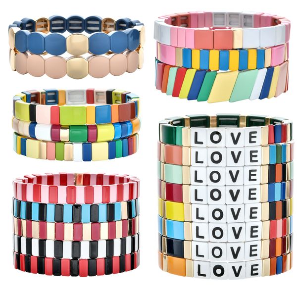 fashion multicolor enamel colour elasticity bracelets colorful fashion bangles for men stacking alloy tile bracelet pulsera y200730, Black
fashion multicolor enamel colour elasticity bracelets colorful fashion bangles for men stacking alloy tile bracelet pulsera y200730, Black