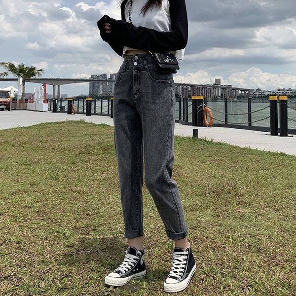 women's jeans 2021 women harem pants vintage high waist boyfriends ladies ankle length cowboy vaqueros mujer denim trousers m213, Blue
women's jeans 2021 women harem pants vintage high waist boyfriends ladies ankle length cowboy vaqueros mujer denim trousers m213, Blue