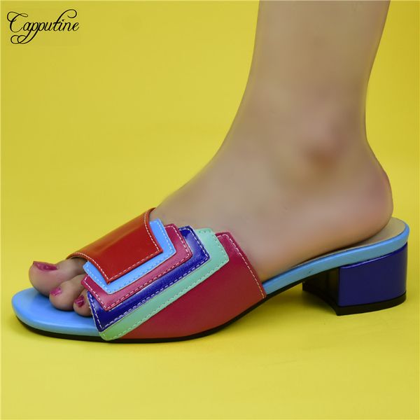 fashionable colorful design african leisure medium heel slipper shoes for lady 86-4, heel height 4.5cm, Black
fashionable colorful design african leisure medium heel slipper shoes for lady 86-4, heel height 4.5cm, Black