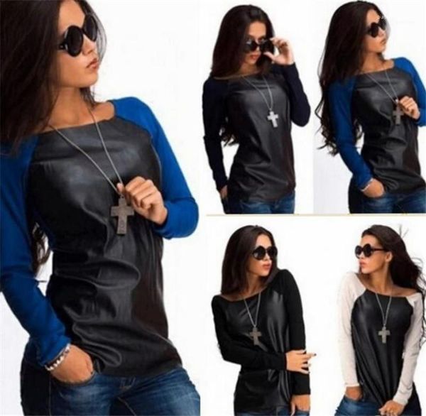 sleeve scoop neck tshirts autumn casual womens clothing plus size women designer tshirts fashion panelled pu long, White
sleeve scoop neck tshirts autumn casual womens clothing plus size women designer tshirts fashion panelled pu long, White