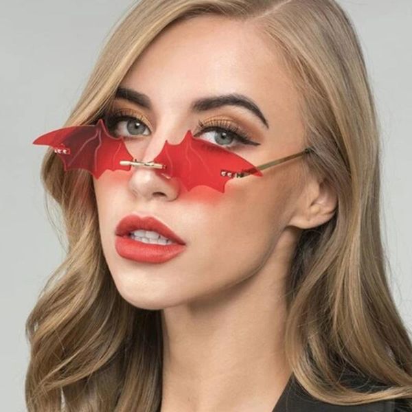 personalized bat sunglasses colorful designer mirror street shooting eyeglasses exaggerated shape sunglasses rimless trendy, White;black
personalized bat sunglasses colorful designer mirror street shooting eyeglasses exaggerated shape sunglasses rimless trendy, White;black