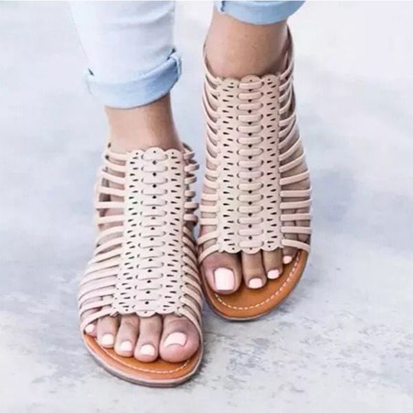 summer women rome female sandals open toe woman hollow zippers low heels shoes ladies out women's solid footwear plus size, Black
summer women rome female sandals open toe woman hollow zippers low heels shoes ladies out women's solid footwear plus size, Black