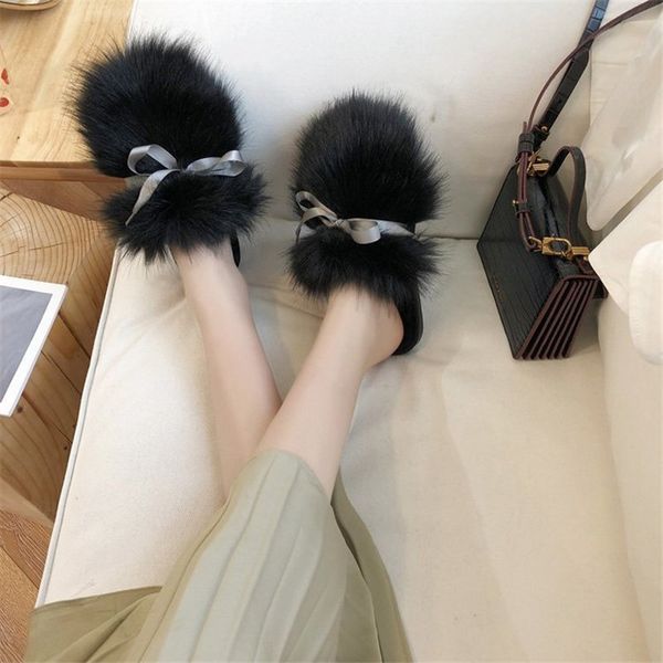 fashion new winter home slippers women house slippers faux fur ladies soft plush fluffy female open toe slides, Black
fashion new winter home slippers women house slippers faux fur ladies soft plush fluffy female open toe slides, Black