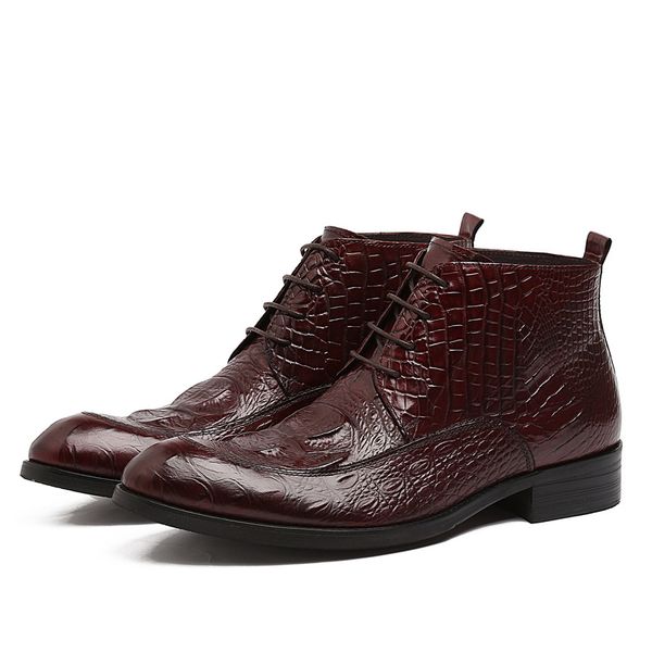 men shoes boots work shoes luxury wedding cowhide high crocodile pattern work cowhide formal wear black brown ankle
men shoes boots work shoes luxury wedding cowhide high crocodile pattern work cowhide formal wear black brown ankle