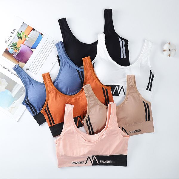 women beauty back yoga sports bras tank female big u anti-glare push up tube with chest pad fitness bra underwear bh, White;black
women beauty back yoga sports bras tank female big u anti-glare push up tube with chest pad fitness bra underwear bh, White;black