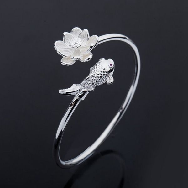 1pcs new women jewelry silver plated flower fish opening charm bracelet for gifts jewelry, Black
1pcs new women jewelry silver plated flower fish opening charm bracelet for gifts jewelry, Black
