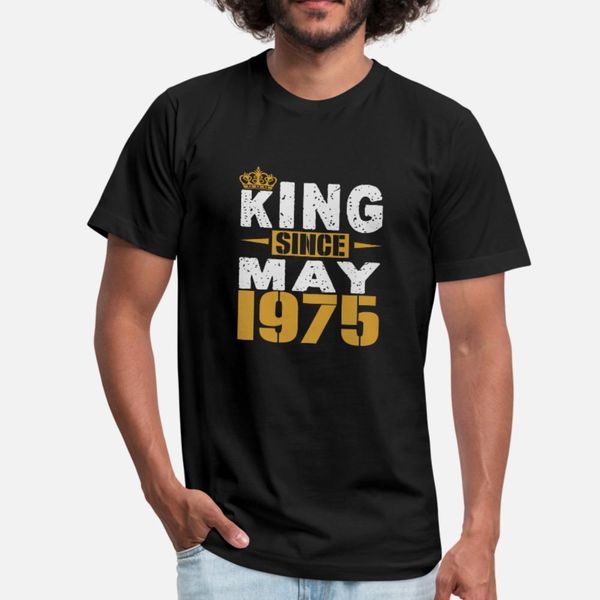 king since may 1975 t shirt men printed 100% cotton euro size s-3xl leisure anti-wrinkle casual summer style family shirt, White;black
king since may 1975 t shirt men printed 100% cotton euro size s-3xl leisure anti-wrinkle casual summer style family shirt, White;black