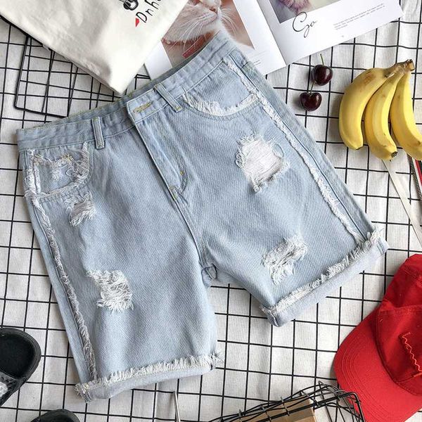 summer new short jeans men fashion washed solid color torn hole denim shorts man streetwear hip hop loose shorts male clothes, Blue
summer new short jeans men fashion washed solid color torn hole denim shorts man streetwear hip hop loose shorts male clothes, Blue