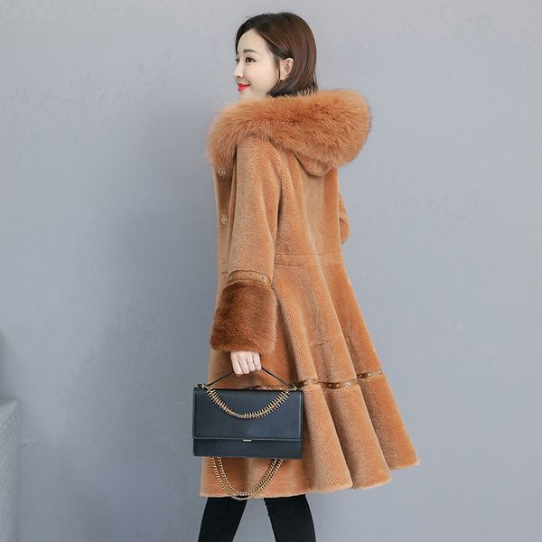 winter faux fur coat coat women's long section plus size hooded thick warm fur long coats skirt type hem jacket overcoat m-4xl, Black
winter faux fur coat coat women's long section plus size hooded thick warm fur long coats skirt type hem jacket overcoat m-4xl, Black