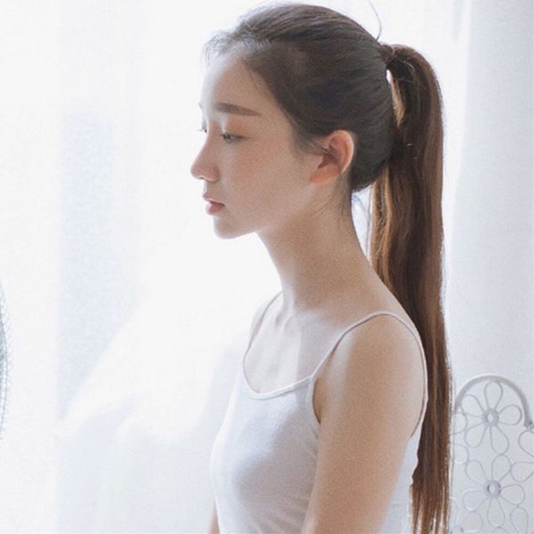 korean long straight hair chemical fiber wig ponytail strap type factory direct sales, Black
korean long straight hair chemical fiber wig ponytail strap type factory direct sales, Black