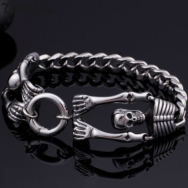 skull body man bracelet men mens bracelets bangles gothic biker jewelry hand chain wholesale price stainless steel accessories t200827, Black
skull body man bracelet men mens bracelets bangles gothic biker jewelry hand chain wholesale price stainless steel accessories t200827, Black