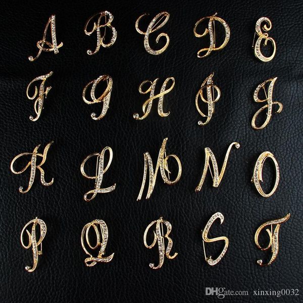 korean version of the studded diamond gold and silver brooch 26 english letters brooch letter a-z alloy brooch pins gift wholesale, Gray
korean version of the studded diamond gold and silver brooch 26 english letters brooch letter a-z alloy brooch pins gift wholesale, Gray