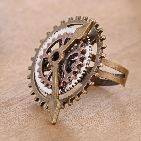 handmade punk metal steampunk standard vintage gear open ring jewelry, Golden;silver
handmade punk metal steampunk standard vintage gear open ring jewelry, Golden;silver