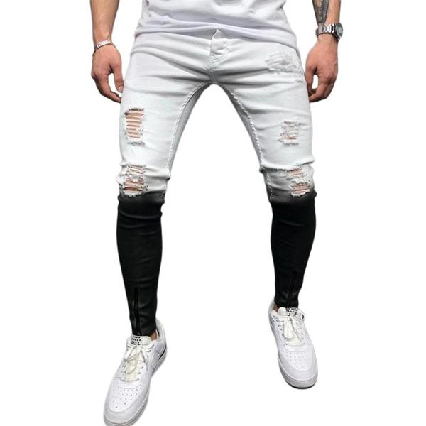 мужские узкие проблемные джинсы повседневный color block straight fit промытые разрушенные джинсовые брюки черный белый градиент карандаш шт, Blue
мужские узкие проблемные джинсы повседневный color block straight fit промытые разрушенные джинсовые брюки черный белый градиент карандаш шт, Blue