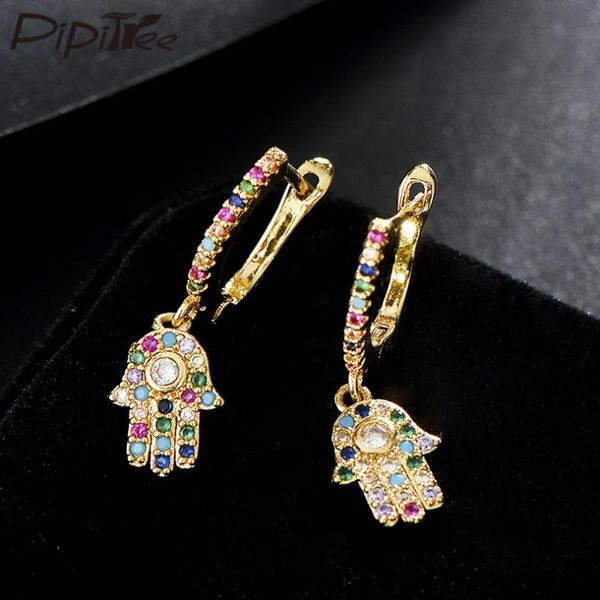 dangle & chandelier pipitree fashion gold color hamsa hand earrings micro paved cubic zirconia women drop jewelry party gift bijoux femme, Silver
dangle & chandelier pipitree fashion gold color hamsa hand earrings micro paved cubic zirconia women drop jewelry party gift bijoux femme, Silver