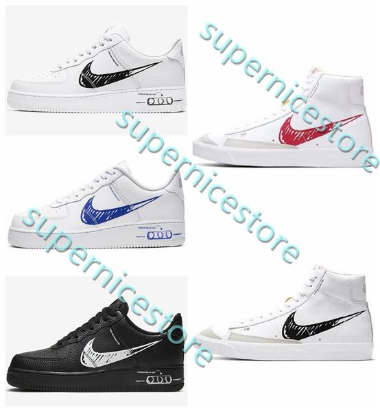 2020 1 blazer low mid 77 sketch swooshs pack schematic high low men women 1s schematic white black red casual shoes cw7580-100
2020 1 blazer low mid 77 sketch swooshs pack schematic high low men women 1s schematic white black red casual shoes cw7580-100