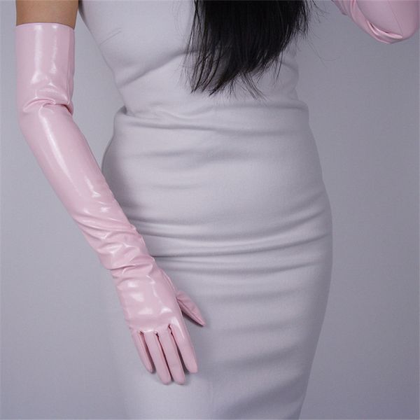 60cm patent leather long gloves emulation leather pu bright mirror light pink cherry pink women' gloves pu53-60, Blue;gray
60cm patent leather long gloves emulation leather pu bright mirror light pink cherry pink women' gloves pu53-60, Blue;gray