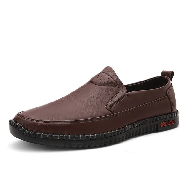 spring formal dress shoes men sneakers casual soft leather shoes brand fashion first layer cowhide men's casual leather %, Black
spring formal dress shoes men sneakers casual soft leather shoes brand fashion first layer cowhide men's casual leather %, Black