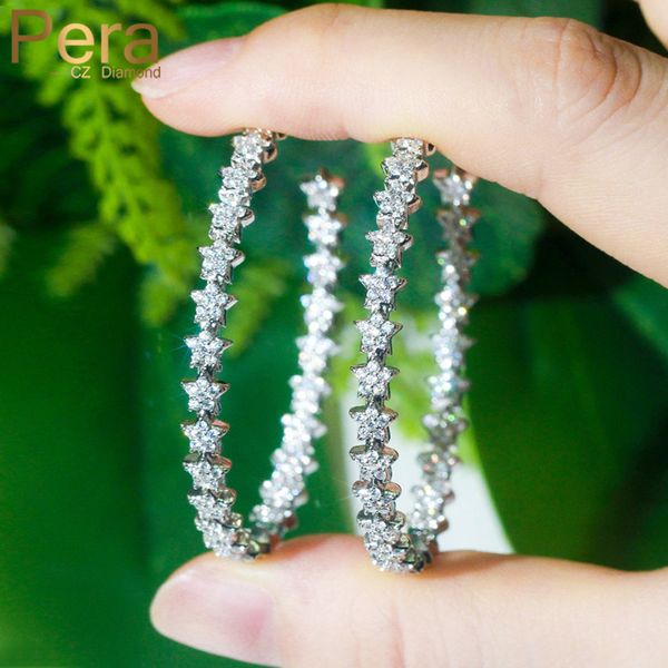 hoop & huggie pera romantic shining cz stone elegant silver color big loop circle lucky star link earrings for women wedding jewelry e512, Golden;silver
hoop & huggie pera romantic shining cz stone elegant silver color big loop circle lucky star link earrings for women wedding jewelry e512, Golden;silver