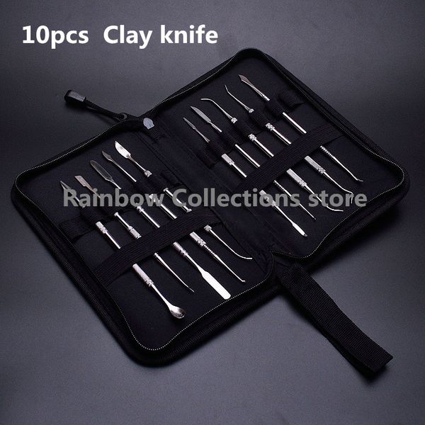 10pcs/lot stainless steel clay knife,sculpture tools,diy polymer clay tools ing