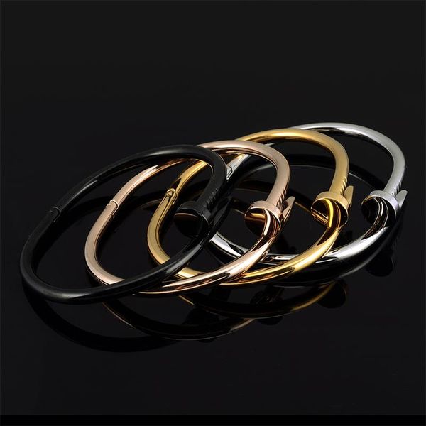 luxurious design stainless steel gold nail carter bracelet for women men love bangles cuff bracelet pulseira feminina jewelry, Black
luxurious design stainless steel gold nail carter bracelet for women men love bangles cuff bracelet pulseira feminina jewelry, Black