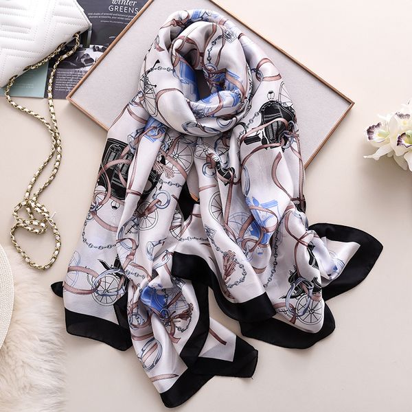 2020 new design brand silk scarves summer women shawls and wraps print hijabs scarfs foulard femme pashmina beach stoles luxury, Blue;gray
2020 new design brand silk scarves summer women shawls and wraps print hijabs scarfs foulard femme pashmina beach stoles luxury, Blue;gray