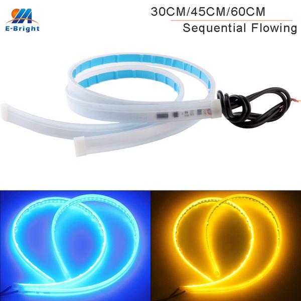 ym e-bright 2x 30cm 45cm 60cm car sequential flowing flexible daytime running light white blue with yellow turn signal led strip
ym e-bright 2x 30cm 45cm 60cm car sequential flowing flexible daytime running light white blue with yellow turn signal led strip
