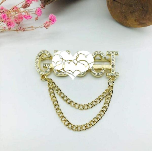 european and american rhinestone chain brooch ladies letter suit lapel pin fashion model jewelry gift ing, Gray
european and american rhinestone chain brooch ladies letter suit lapel pin fashion model jewelry gift ing, Gray
