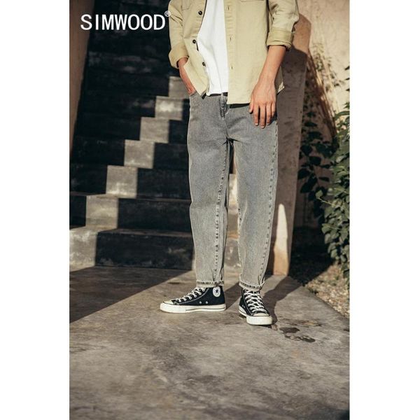men's jeans simwood 2021 autumn garment washed loose tapered ankle-length casual denim trousers 100% cotton sj120763, Blue
men's jeans simwood 2021 autumn garment washed loose tapered ankle-length casual denim trousers 100% cotton sj120763, Blue