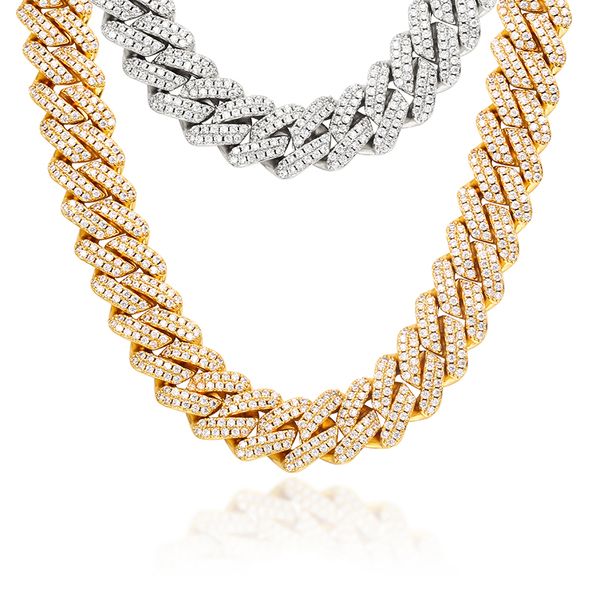 13mm iced out cuban link chain golden 2 row full cubic zirconia necklaces metal men hip hop jewelry, Silver
13mm iced out cuban link chain golden 2 row full cubic zirconia necklaces metal men hip hop jewelry, Silver
