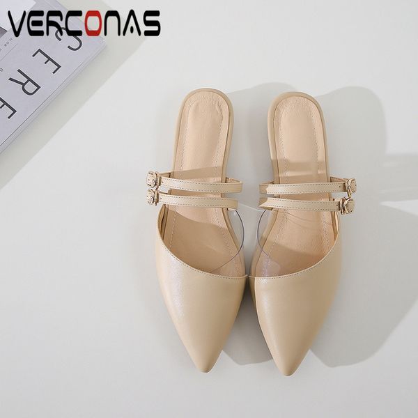 verconas 2020 mules woman sandals women pumps metal decoration genuine leather summer pointed toe square high heeled shoes woman, Black
verconas 2020 mules woman sandals women pumps metal decoration genuine leather summer pointed toe square high heeled shoes woman, Black