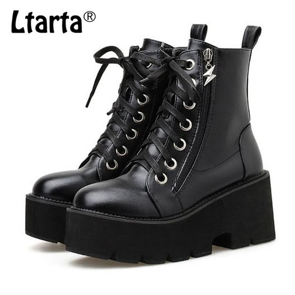 ltarta 8cm heels martin boots autumn-style boots high-bottom handsome high heel short round toe platform boot -168-60, Black
ltarta 8cm heels martin boots autumn-style boots high-bottom handsome high heel short round toe platform boot -168-60, Black