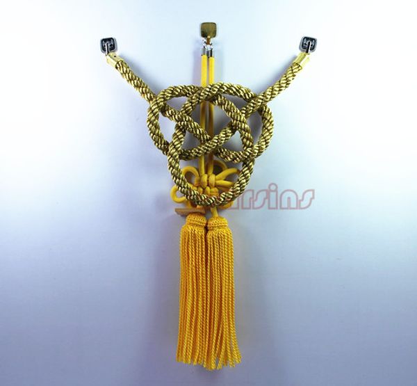 one set jp junction produce car golden kin tsuna rope & yellow fusa kiku knots for car rearview mirror
one set jp junction produce car golden kin tsuna rope & yellow fusa kiku knots for car rearview mirror