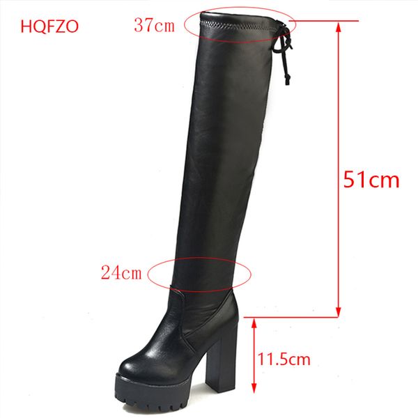 hqfzo leather platform women long boots over the knee boots platform female autumn winter thigh high boots botas mujer 201103, Black
hqfzo leather platform women long boots over the knee boots platform female autumn winter thigh high boots botas mujer 201103, Black