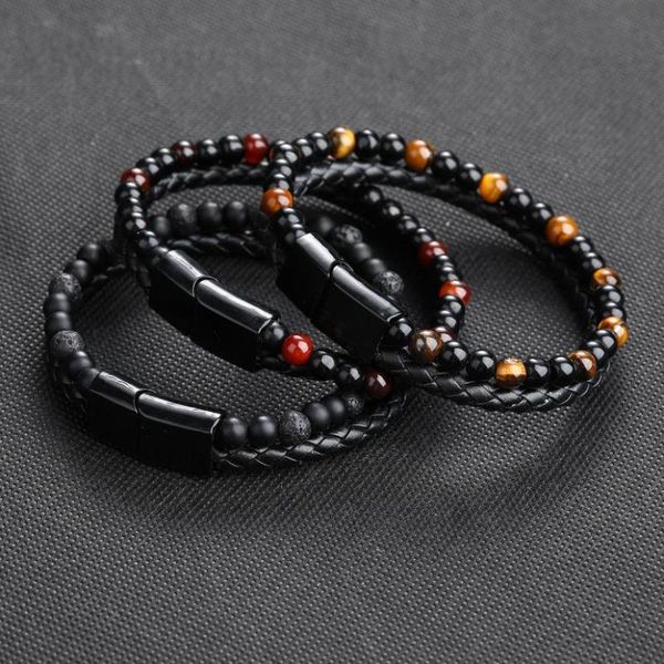 fashion natural stone genuine leather bracelet men jewelry stainless steel magnetic clasp tiger eye bead charm bracelet, Golden;silver
fashion natural stone genuine leather bracelet men jewelry stainless steel magnetic clasp tiger eye bead charm bracelet, Golden;silver