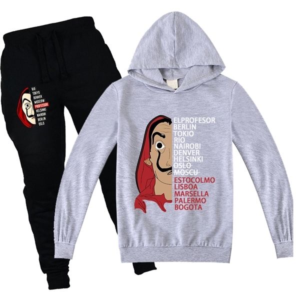 money heist boy sweatshirt children hoodies pants 2pcs sets teenage girls clothing 12 14 years house of paper tracksuit camiseta 0926, White
money heist boy sweatshirt children hoodies pants 2pcs sets teenage girls clothing 12 14 years house of paper tracksuit camiseta 0926, White