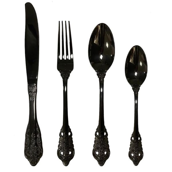 flatware sets 16/24pcs black steel cutlery set western dinnerware portable stainless kitchen forks spoons knives tableware drop ship
flatware sets 16/24pcs black steel cutlery set western dinnerware portable stainless kitchen forks spoons knives tableware drop ship