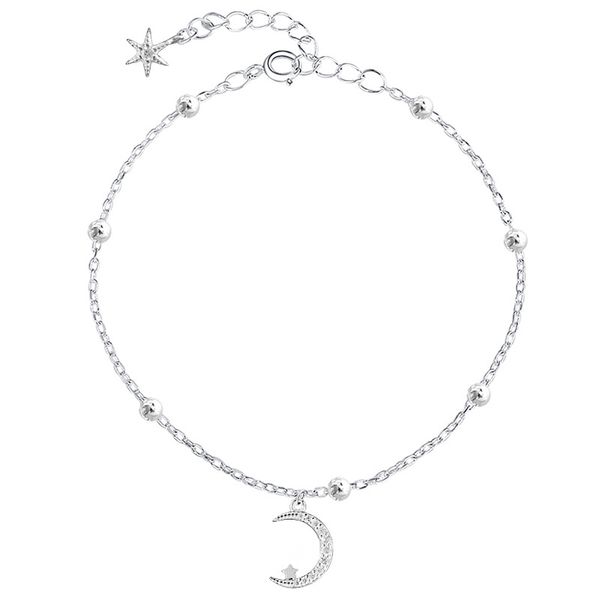 romantic simple design girl star moon charm bracelet elegant women wedding silver color bracelet korean fashion jewelry gift, Black
romantic simple design girl star moon charm bracelet elegant women wedding silver color bracelet korean fashion jewelry gift, Black