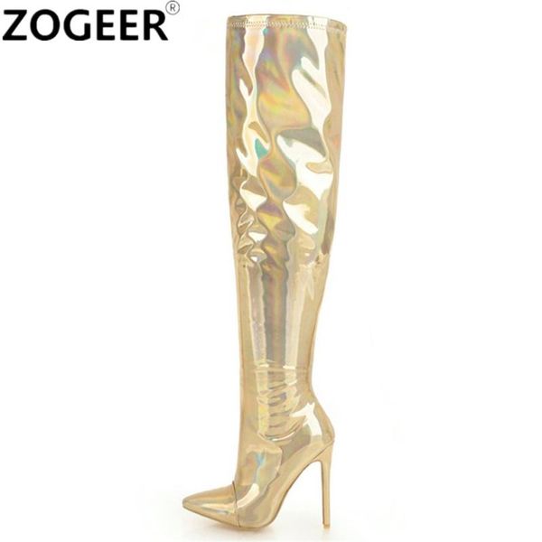 boots plus size 48 women fetish fashion patent leather over the knee nightclub dance ladies shoes gold silver, Black
boots plus size 48 women fetish fashion patent leather over the knee nightclub dance ladies shoes gold silver, Black