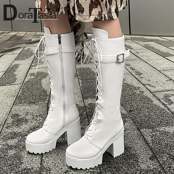 doratasia female fashion designer solid winter boots brand boots women round toe chunky heel platform mid calf shoes woman, Black
doratasia female fashion designer solid winter boots brand boots women round toe chunky heel platform mid calf shoes woman, Black
