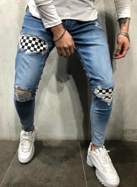 pantalones street skateboard pencil pants males clothing designer mens pencil jeans knee holes spring autumn designer, Blue
pantalones street skateboard pencil pants males clothing designer mens pencil jeans knee holes spring autumn designer, Blue