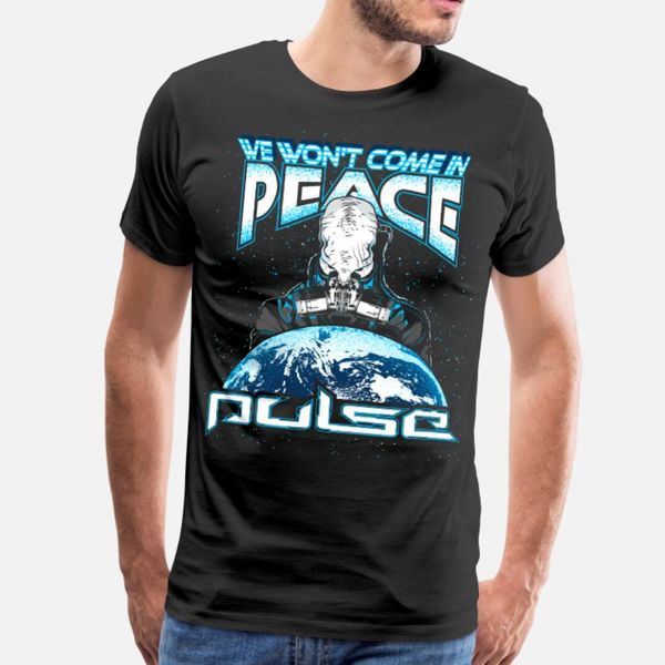 pulse we won't come in peace alien t shirt men loose tee shirt size s-3xl pattern loose fashion summer normal shirt