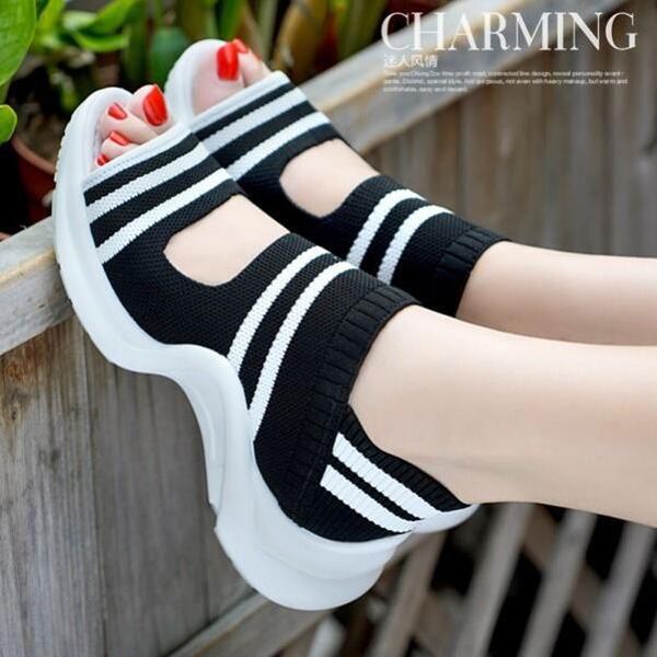 women sandals 2020 summer shoes woman knitting breathable sandals wedges platform sandals lady comfortable shoes y200620, Black
women sandals 2020 summer shoes woman knitting breathable sandals wedges platform sandals lady comfortable shoes y200620, Black