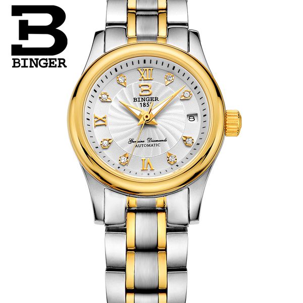 man woman watch couples watches lovers' fashion automatic mechanical watch steel binger men's business dress b-603l, Slivery;brown
man woman watch couples watches lovers' fashion automatic mechanical watch steel binger men's business dress b-603l, Slivery;brown