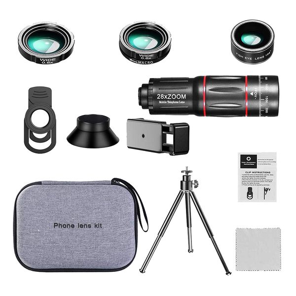 28x hd mobile phone camera lens telescope w/20x macro lens for iphone samsung smartphone
28x hd mobile phone camera lens telescope w/20x macro lens for iphone samsung smartphone