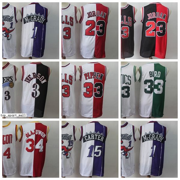 men basketball split two colors jerseys sale michael allen iverson larry bird hakeem olajuwon tracy mcgrady vince carter purple white, Black;red
men basketball split two colors jerseys sale michael allen iverson larry bird hakeem olajuwon tracy mcgrady vince carter purple white, Black;red