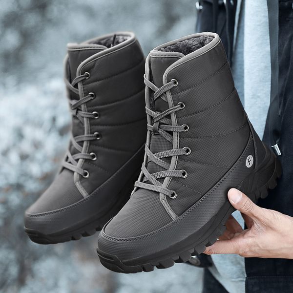2020 winter waterproof boots new mid-to-high warmth and cotton thickened snow boots plus size couple northeast cotton shoes men, Black
2020 winter waterproof boots new mid-to-high warmth and cotton thickened snow boots plus size couple northeast cotton shoes men, Black